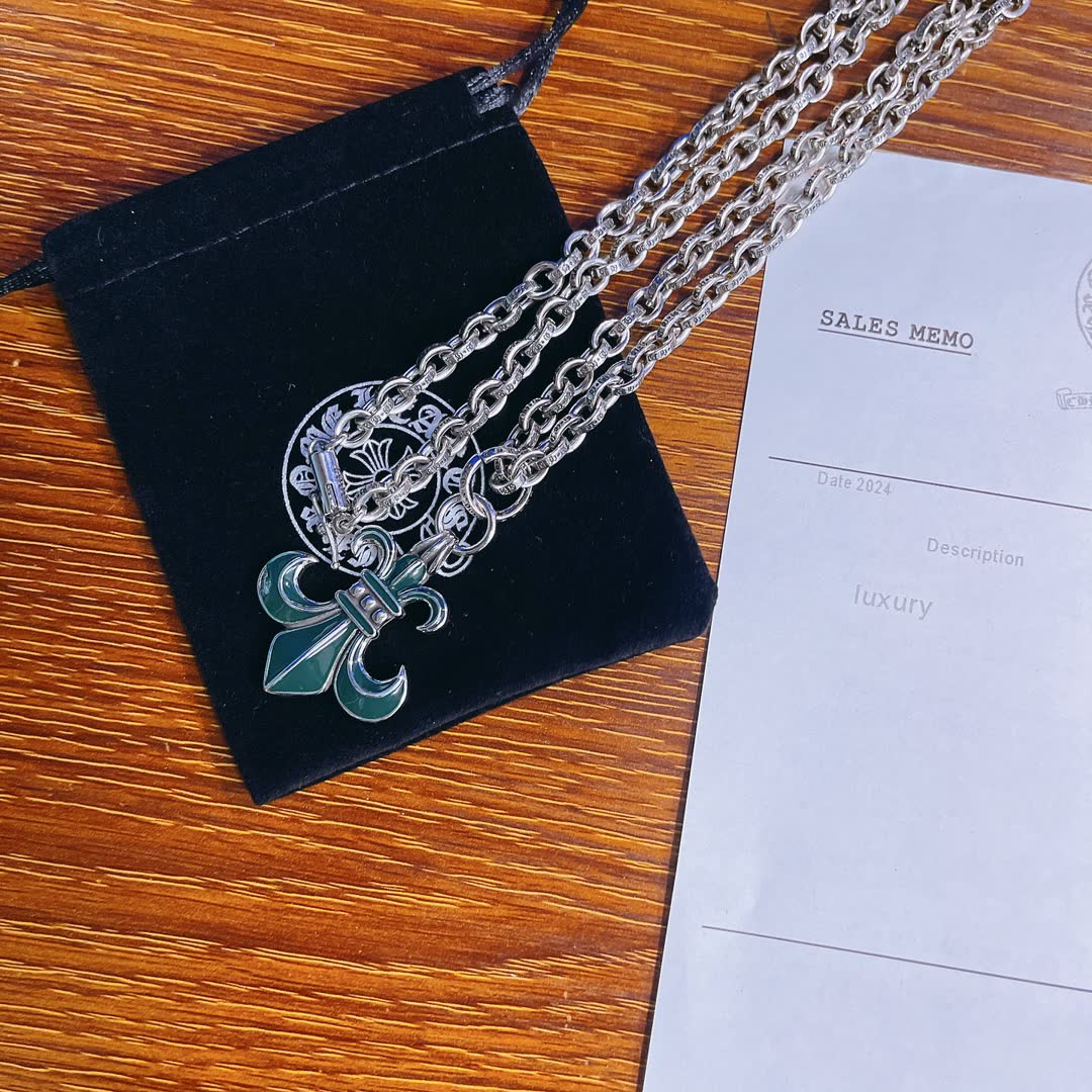 Chrome Hearts Fleur-de-lis Pendant Necklace